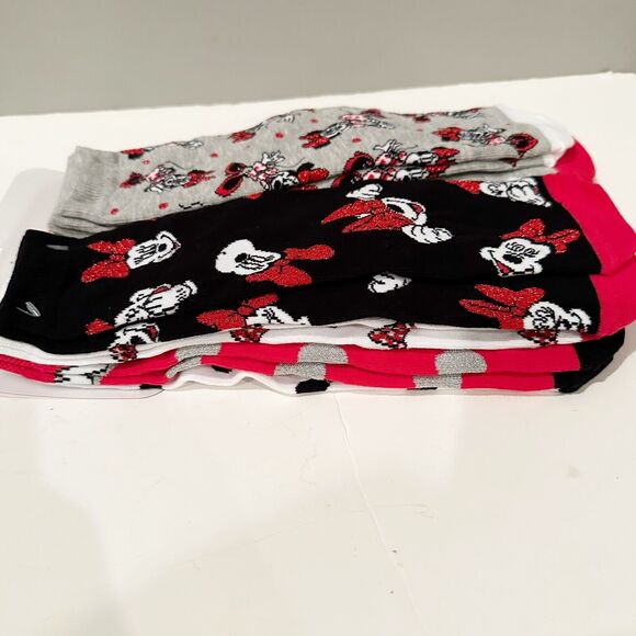 NEW DISNEY PARKS Minnie Mouse Youth Medium Socks 7 Pair Set Days of week Friyay - Picture 4 of 10